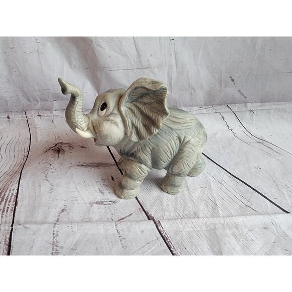 Vintage Andrea By Sadek Bright Big Eyed Sweet Baby Elephant Figurine 5in READ - Picture 7 of 10